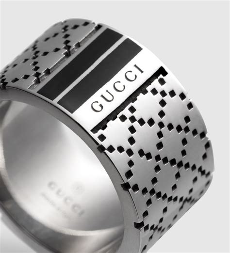 gucci silver ring for men